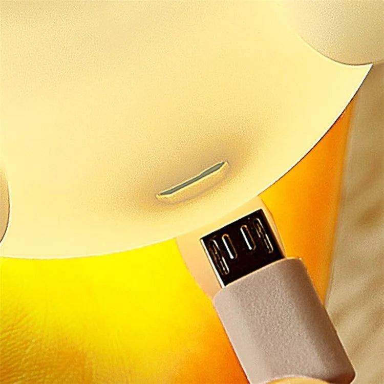 Cute Dog Touch Night Lamp Bedroom Decoration LED Light USB Charging Bedside Tap Lamp