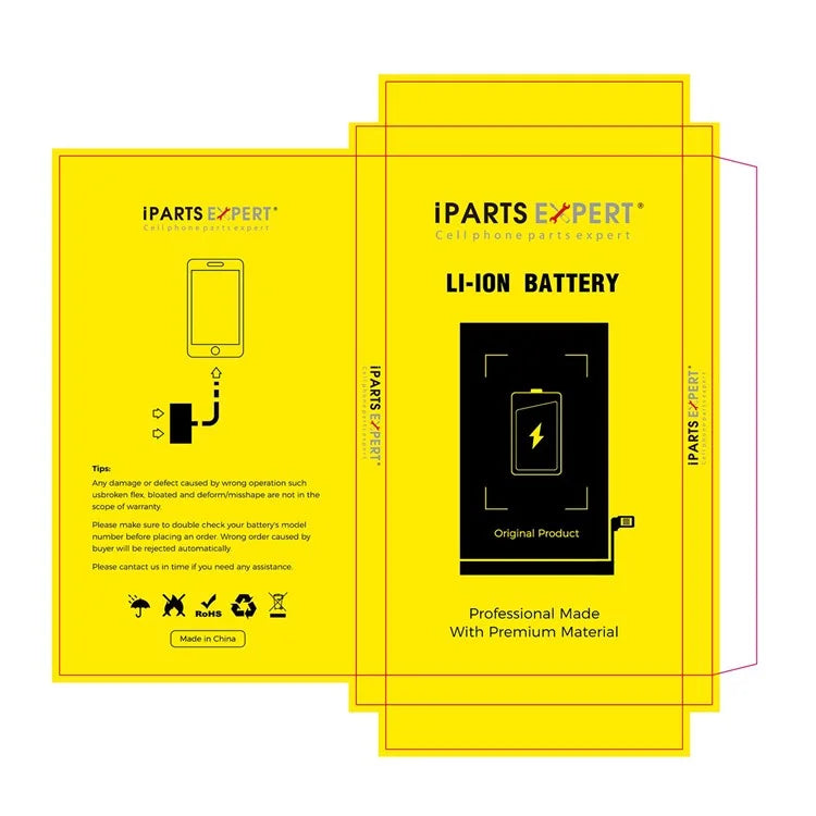 IPARTEXPERT Colored Paper Phone Battery Package Packaging Box, 140x80x8mm