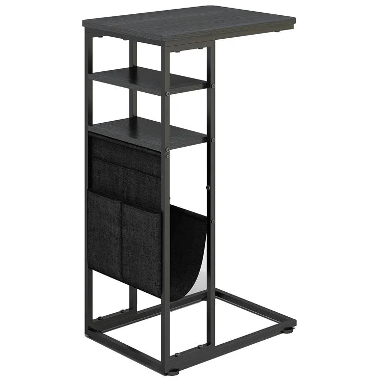 595-C2 Side Table with Magazine Holder, 40x30x71cm