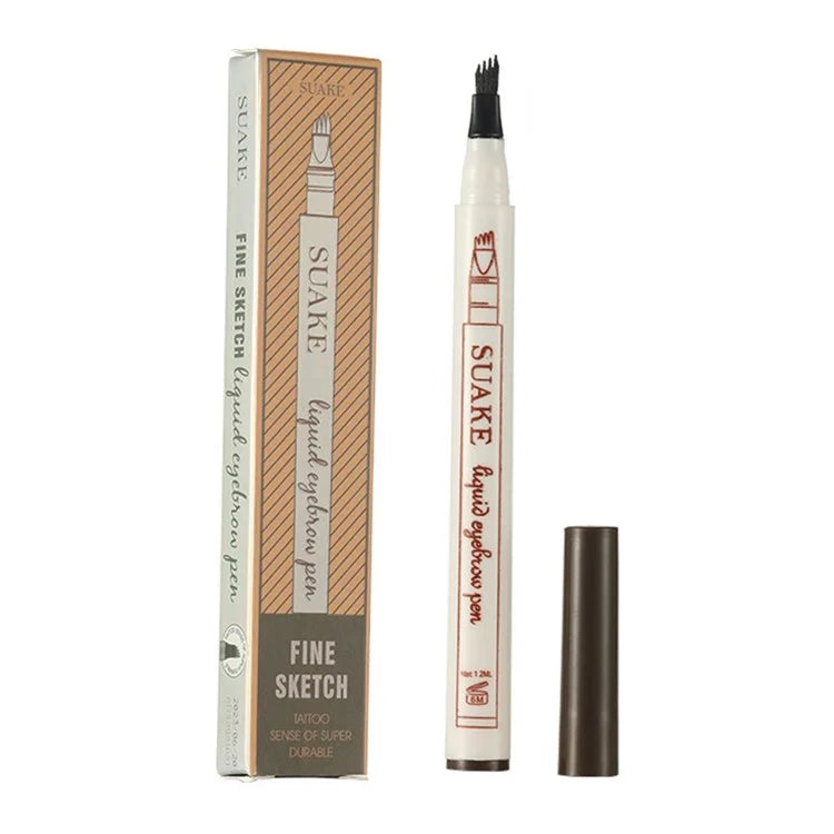 SUAKE 4-Fork Anti-sweat Eyebrow Pen Liquid Eyebrow Pencil Makeup Tool