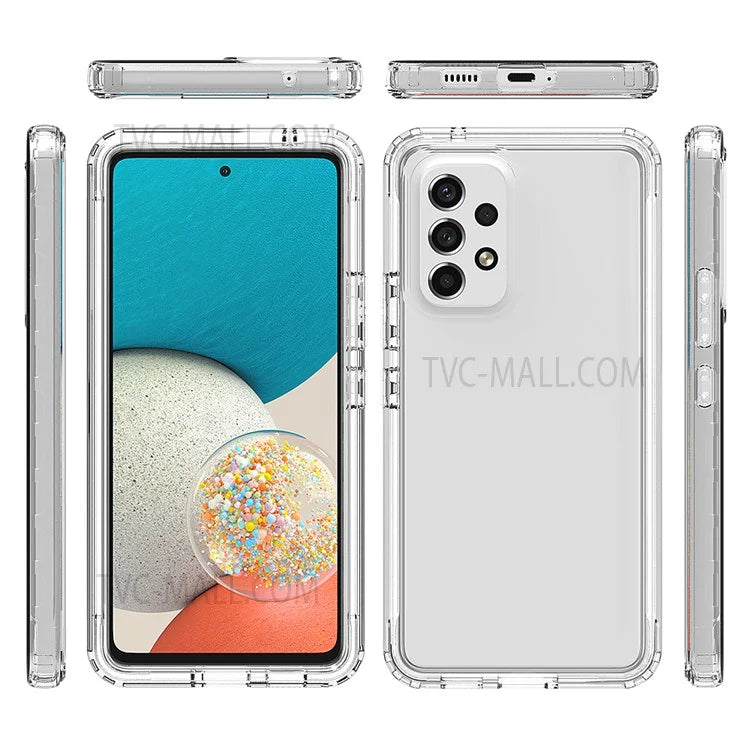 For Samsung Galaxy A53 5G Gradient Color Anti-scratch Phone Case TPU Bumper + PC Back Cover