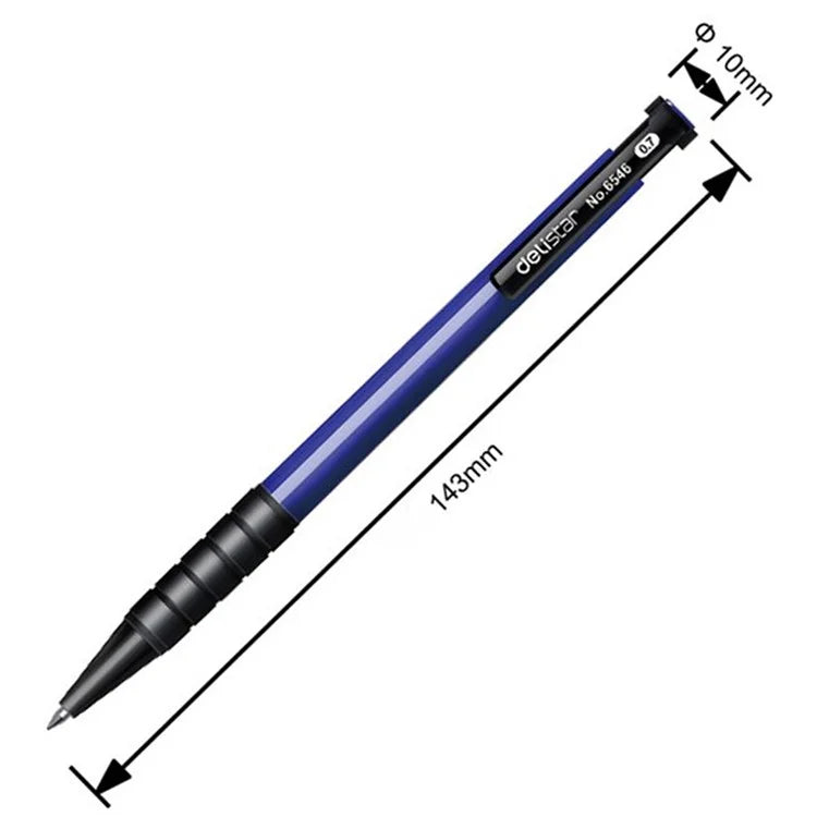 DELI 6546 36-Pack Ball Point Pens 0.7mm Bullet Tip Pen with Pen Clip for Students, Business Office