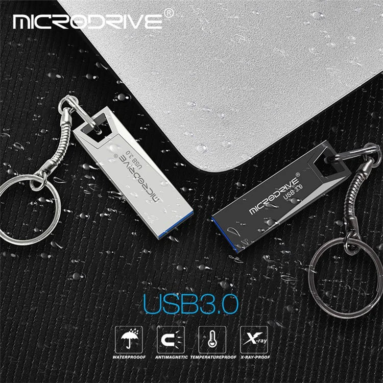 MICRODRIVE Portable 128GB Metal U-disk Laptop Computer USB 3.0 Flash Drive