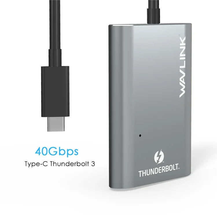 WAVLINK UTA21D Thunderbolt 3 Type-C to Dual DisplayPort Adapter DP 4K / 5K / 8K Video Display Converter