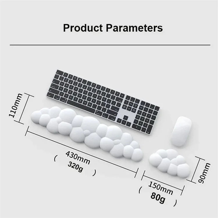 Memory Foam Keyboard Wrist Rest Pad Cloud Shape Anti-slip Wrist Support Pad