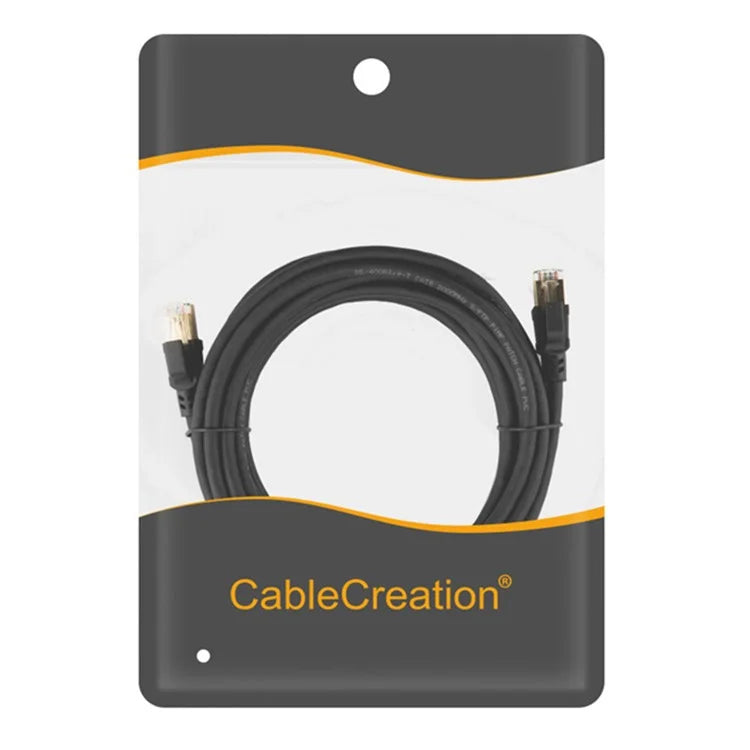 CABLECREATION CL0324 15m 40Gbps 2000Mhz Cat8 Ethernet Cable 10 Gigabit SFTP RJ45 LAN Cable