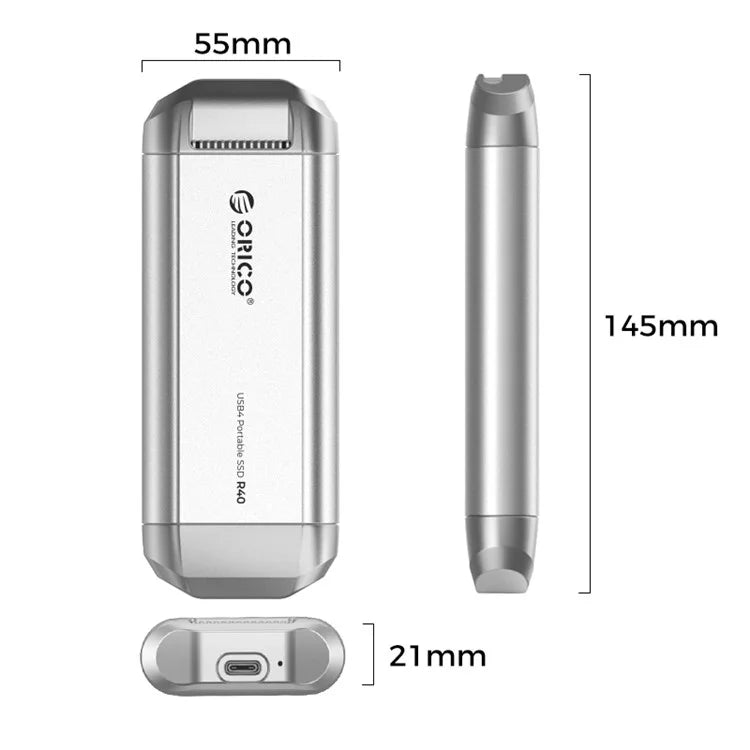 ORICO R40 Portable 2TB External Solid State Drive 40Gbps Slim External SSD