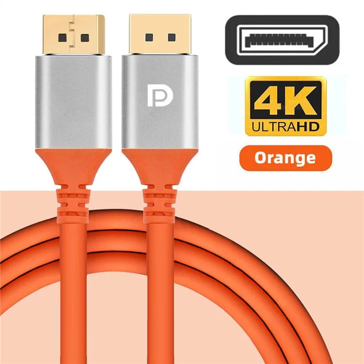 DP-004-1.0M DP Male to DP Male Connection Cable 4K Displayport PVC High Flex Monitor Cord (OD=4.8MM)