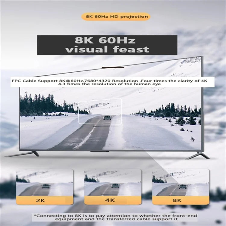 22cm Thunderbolt 4 Type-C Male to Male Cable PD 100W FPC Flexible Charging Data Cable