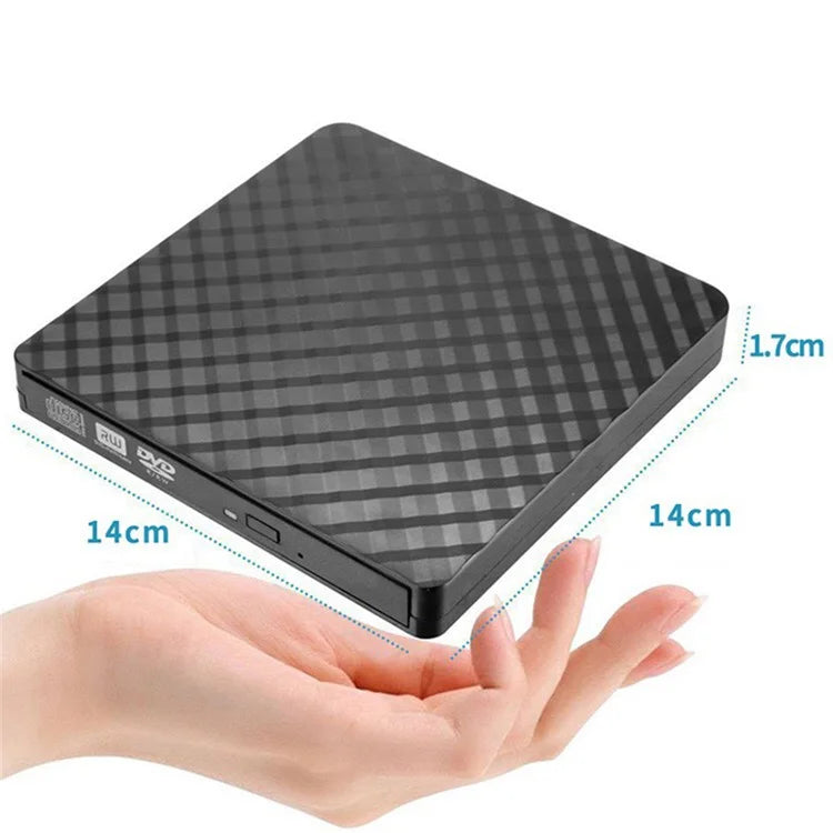 633 USB3.0 Computer Laptop External Optical Drive Burner Rhombus Pattern DVD Writer