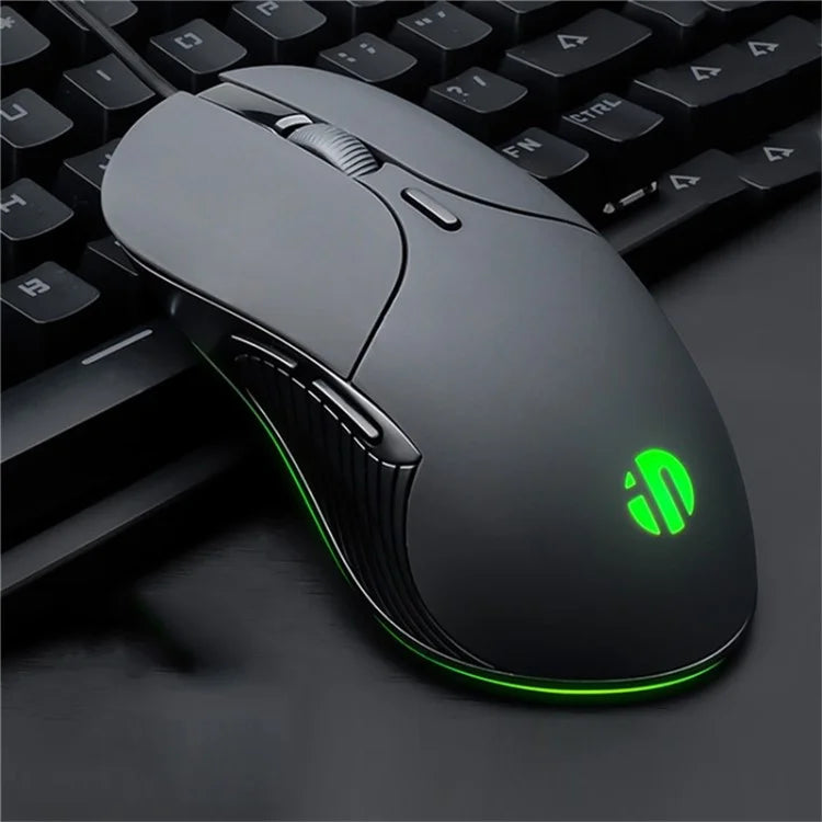 INPHIC PB1 USB Wired Business Office Gaming Mouse Mute Macro Programming Computer Laptop Mice
