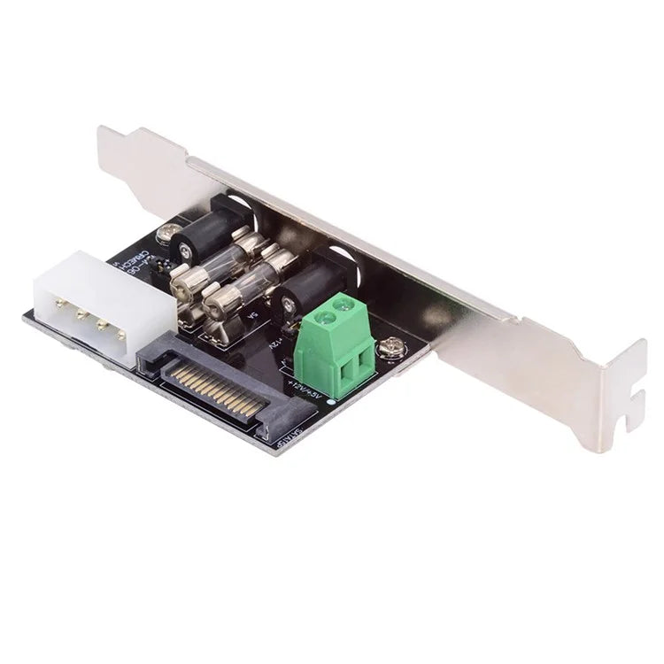 PW-030 Dual DC5.5mm 12V / 5V Output Power System Intelligent Control Management System Power Card with PCI-E Bracket