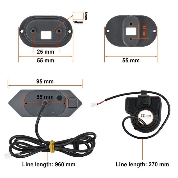 SIXYE LYXM303 For Xiaomi M365 Tail Light Turn Signals LED Safety Warning Scooter Rear Lamp