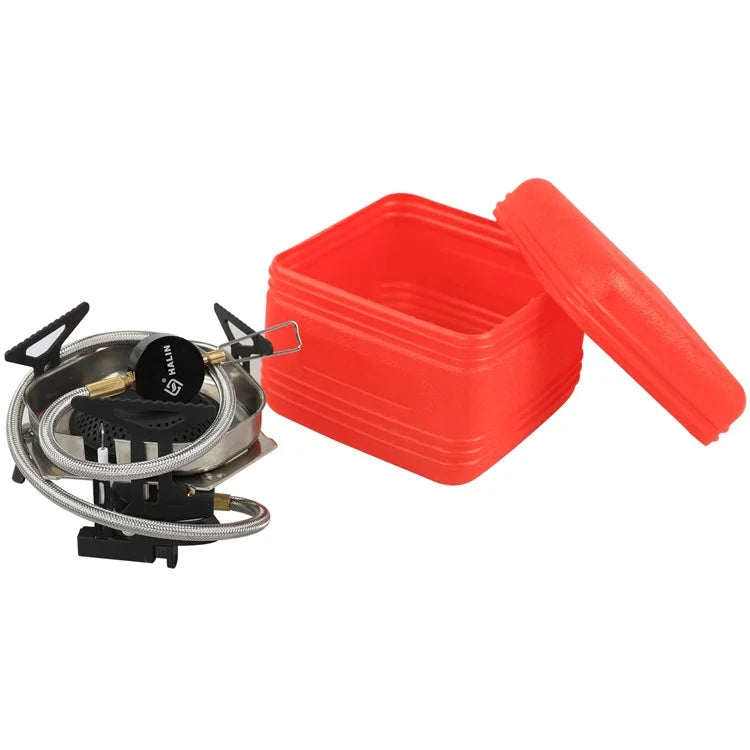 HALIN DS521 Outdoor Camping Stove Stainless Steel+Copper Gas Burner Cooking Tool