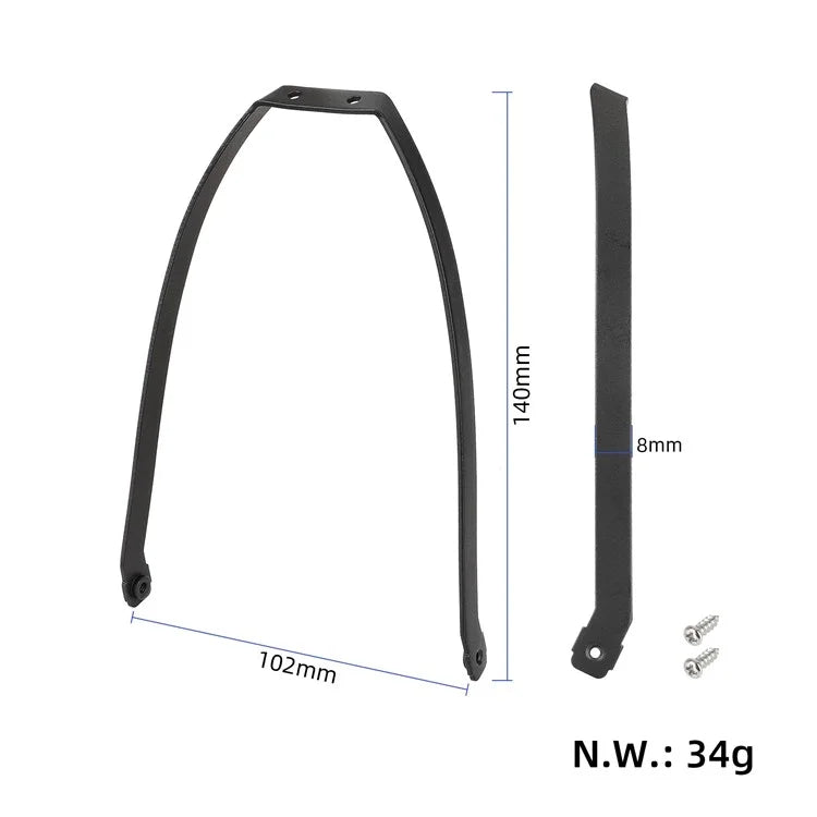 For Xiaomi Electric Scooter 4 Pro Anti-splash ABS Rear Fender + Metal Support Bracket