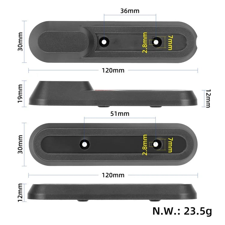 For Xiaomi Electric Scooter 4 Pro Front Wheel Hub Decorative Cover + Reflective Strips Set