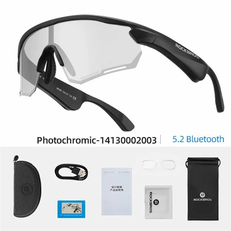 ROCKBROS SP251 Outdoor Cycling Fishing Bluetooth Call Music Eyeglasses Eye Protection Outdoor Glasses