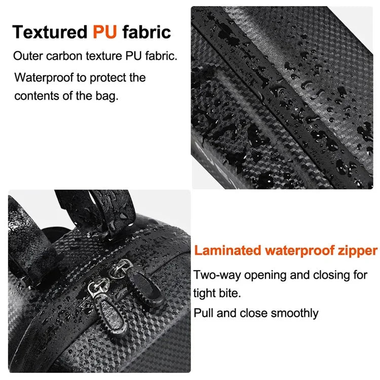 NEWBOLER BAG239 14x11x30cm Shockproof EVA+PU Bike Tube Bag Waterproof Cycling Storage Pouch