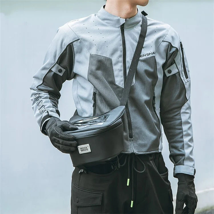 ROCKBROS B113 Scooter Waterproof Touch Screen Front Bag Mobile Phone Bag Electric Motorcycle Hanging Bag