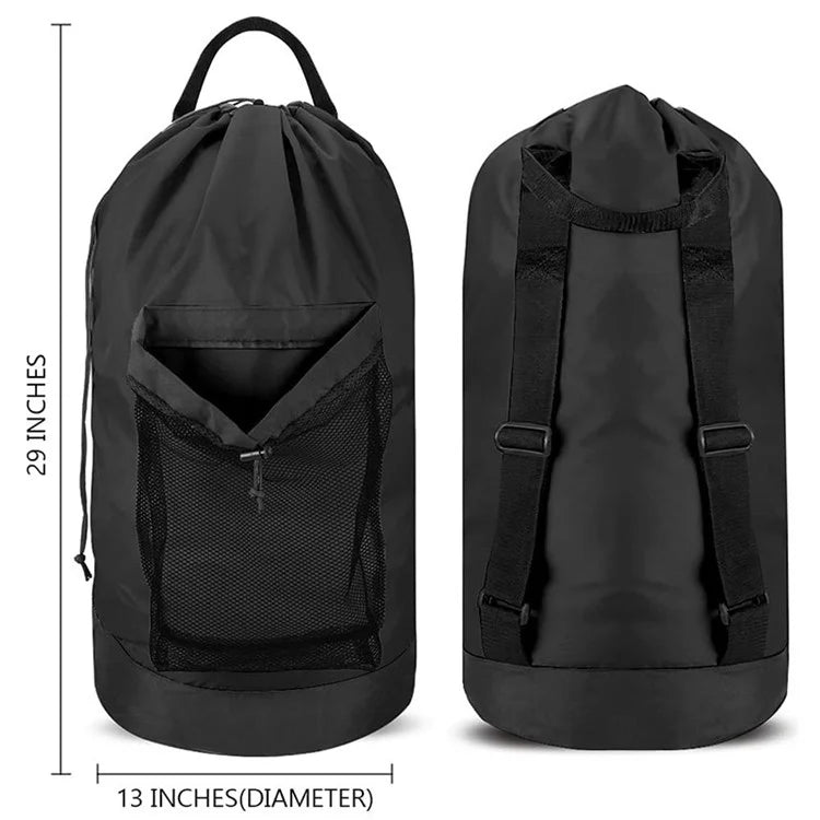 SN1652 Laundry Shoulders Bag Polyester Backpack Dirty Clothes Storage Bag
