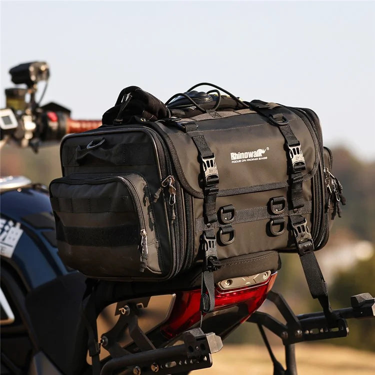 RHINOWALK MTR4045 45L 1680D Polyester Motorcycle Rear Storage Bag Motorbike Rack Pannier Pack