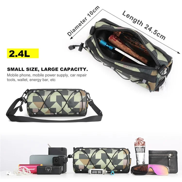 RHINOWALK RK9103 Bicycle Handlebar Bag 900D Polyester Bike Front Tube Bag