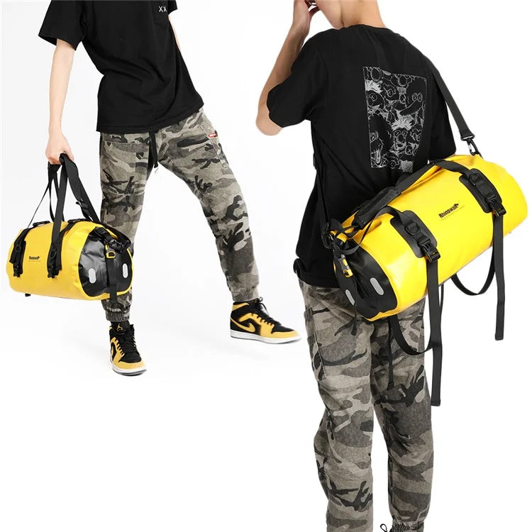 RHINOWALK 20L Waterproof PVC Bike Rear Seat Bag Large Travel Handbag Gym Bag