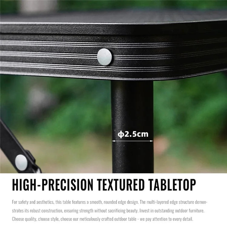 Outdoor Folding IGT Table Barbecue Mesh Table Lightweight Camping Height Adjustable Mesh Table, Size L