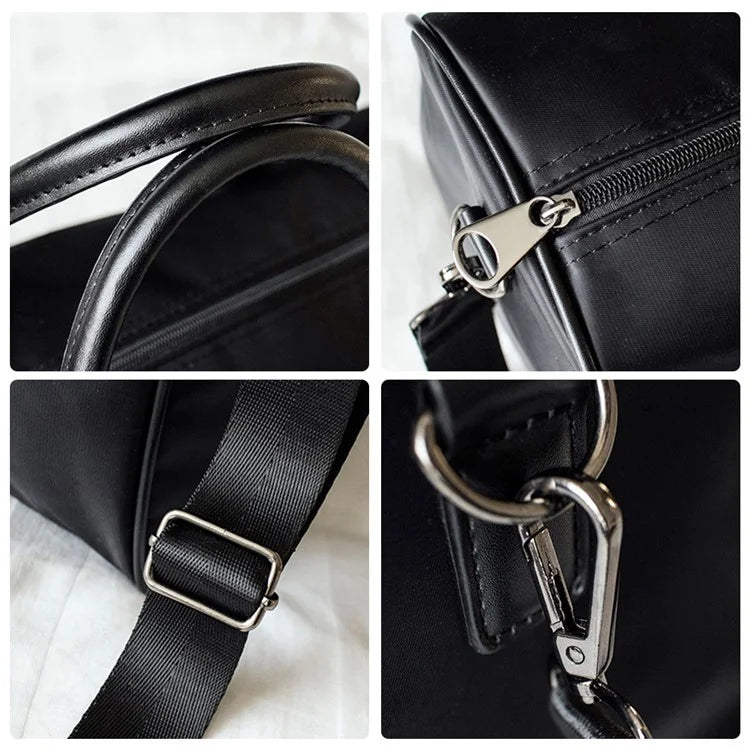 Nylon Sports Gym Bag Waterproof Travel Duffel Bag with Shoes Compartment, Size: S