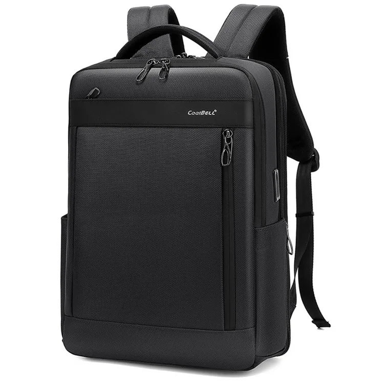 COOLBELL CB-8277 180 Degree Opening Men Business Backpack for 15.6-inch Laptop with USB Charging Port