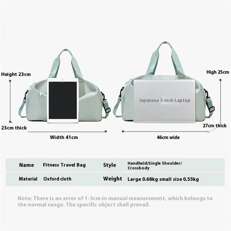 BED-318 Oxford Cloth Sports Handbag Wet and Dry Separation Pocket Gym Bag Duffle Bag, Size: L