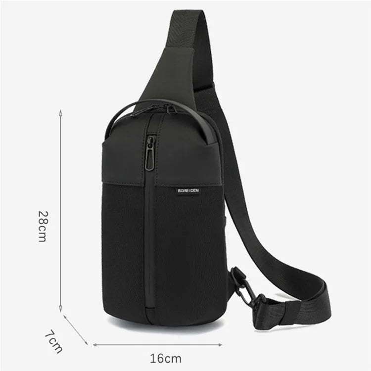 BOREIDEN BD1432 Men's Chest Bag Oxford Cloth Crossbody Bag Waterproof Daypack Travel Bag