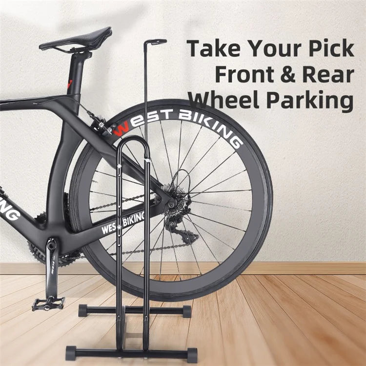 WEST BIKING YP0723017 2-In- 1 Bike Supported Hanger L-shaped Vertical Bicycles Parking Mount Holder Packing Rack