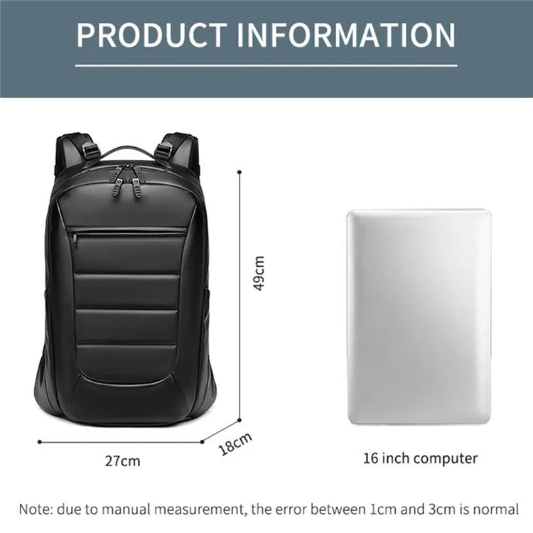 2289 Waterproof Oxford Cloth Travel Backpack Business 16-Inch Laptop Carrying Bag