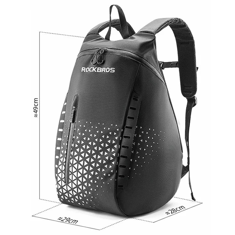ROCKBROS H36 14.5L Motorcycle Helmet Storage Backpack Reflective Shoulder Bag