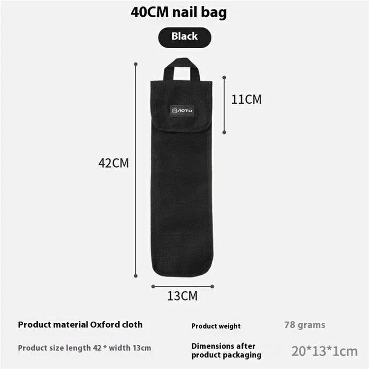 AOTU AT6943 40cm Tent Peg Oxford Cloth Storage Bag for Outdoor Camping Ground Nail Supplies