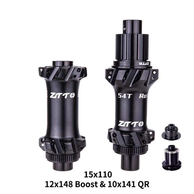 ZTTO M1 Aluminum Alloy 1 Pair MTB Bicycle Hub 28 Holes 54T Ratchet Freehub Hub