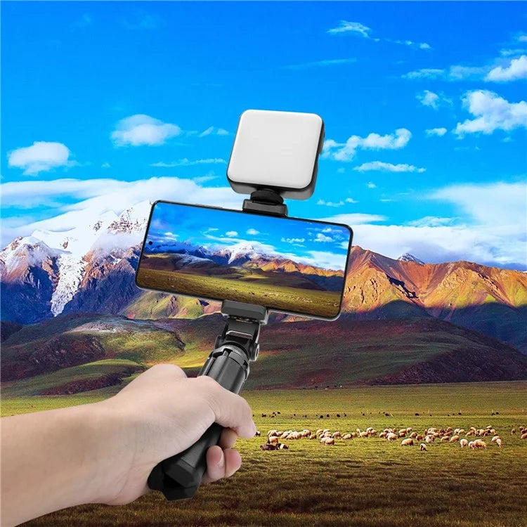 PULUZ PU3207B Cold Shoe Phone Clamp 360-Degree Rotation Aluminum Alloy Phone Clip Bracket