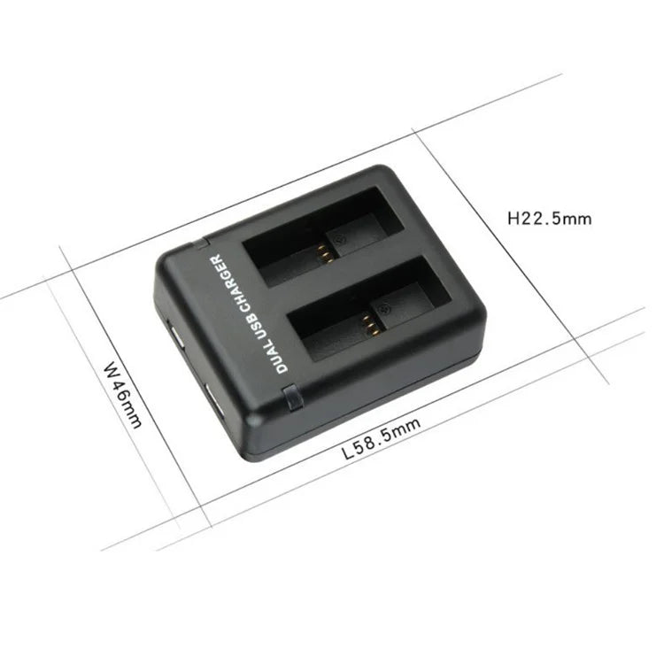 AT630 2-Slot Battery Charger + Micro USB Cable for GoPro Hero 5 Black Action Camera