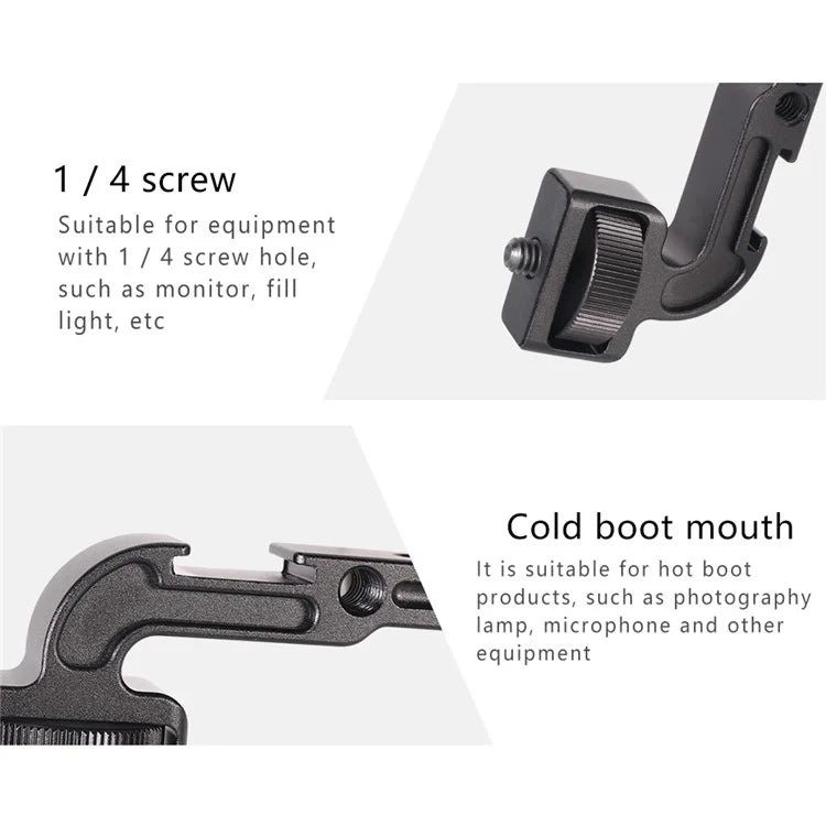 Metal Monitor Mount Holder Expansion Arm Bracket Adapter with 1 / 4 Screw, Cold Shoe