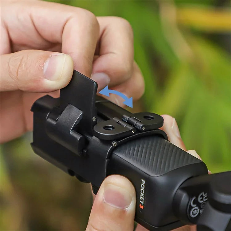 SUNNYLIFE Folding Dual Hook Adapter for DJI Osmo Pocket 3 Action Camera Mount Adapter