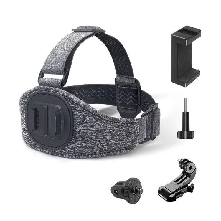 JUNNX JX-PJ-03-A Head Strap Mount with Flat Clip for GoPro Hero 9 10 11 Action Camera Head Belt Parts Magnetic Adapter Kit
