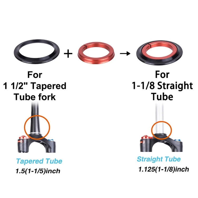 ZTTO 4252ST MTB Bike Headset Tapered Tube to Straight Tube Front Fork Bearing Headset