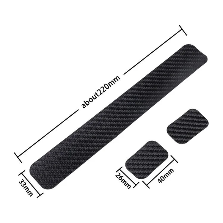 ZTTO 1 Set Bike Chainstay Protector Bicycle Chain Guard Pad Carbon Fiber Texture Protective Sticker