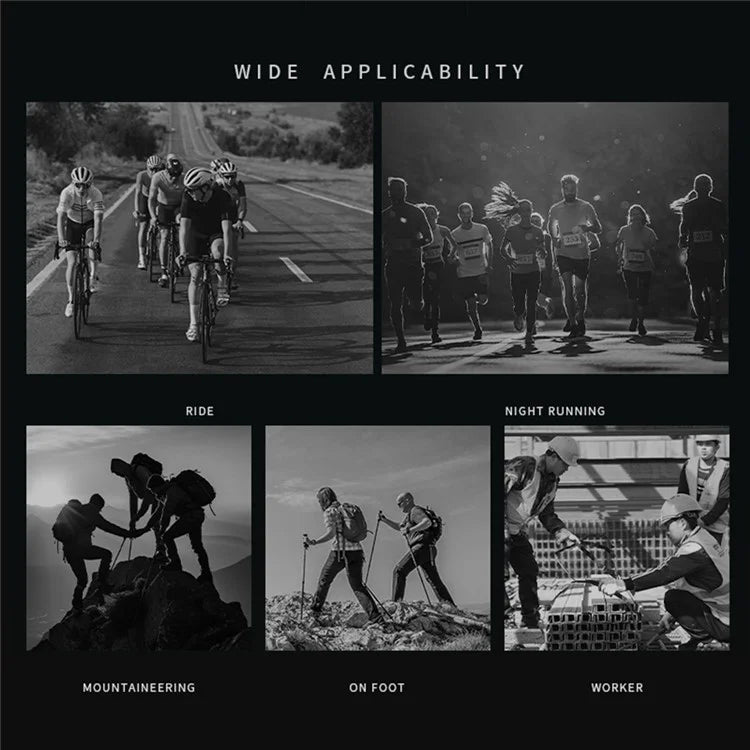 BG-2900 2Pcs Reflective Cycling Pants Clips Bike Pants Clips with Reflective Strips for Night Riding