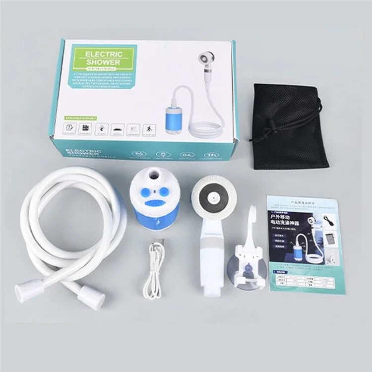4000mAh Electric Shower Camping Portable Shower Head Pump for Outdoor Hiking Travel