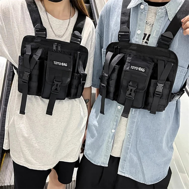 YH6025 Outdoor Tactical Vest Dual Shoulder Bag Oxford Cloth Chest Bag