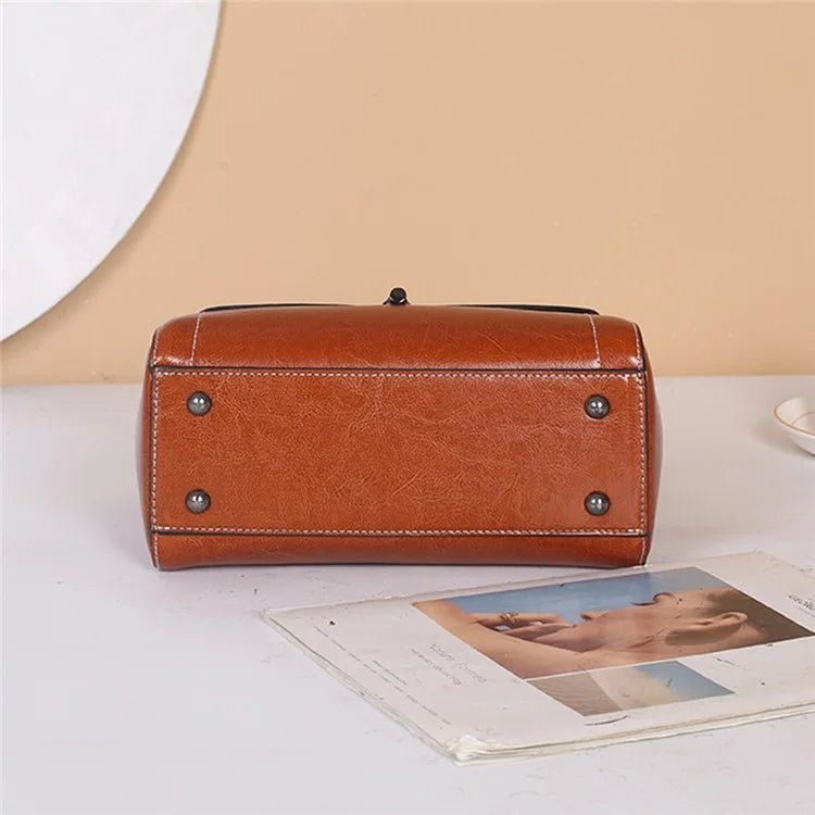 6688 For Shopping Dating Women Fashion Cowhide Leather Tote Crossbody Bag