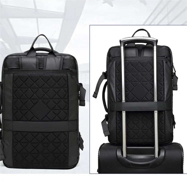 8828 Expandable Capacity Laptop Backpack Oxford Cloth Travel Shoulders Bag Multifunction Handbag