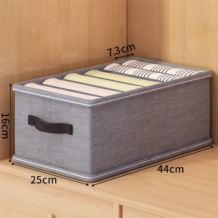 6 Grids Storage Box Wardrobe Closet Organizer for Jeans Pants T-Shirts